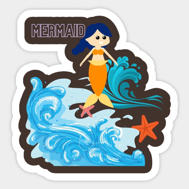 Mermaid Sticker by JeDrin